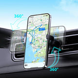 Dudao FW11 biltelefonholder med 15W induktiv oplader til luftventilation/cockpit - sort