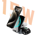 Dudao A11Pro+ 15W 3in1 induktiv oplader til telefon/smartwatch/hovedtelefoner - sort