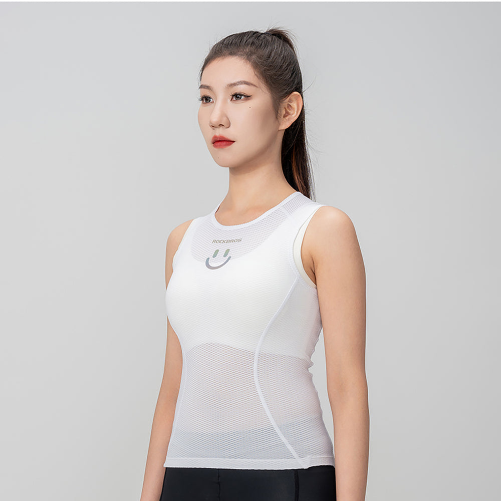 Rockbros YDBX001 Women's Quick-Dry Sleeveless Cycling Jersey M/L - White