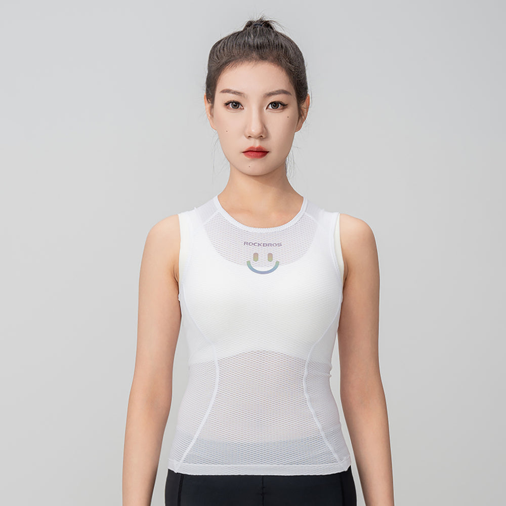 Rockbros YDBX001 Women's Quick-Dry Sleeveless Cycling Jersey M/L - White