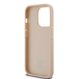 Læder fra DKNY med krydsede mono mønstre og trykte striber til iPhone 14 Pro - pink