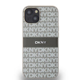 DKNY læder Mono Stripe & Metal Logo case til iPhone 15 / 14 / 13 - beige