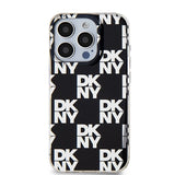 DKNY IML Rækker Mono mønster sag til iPhone 15 Pro - sort