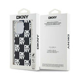 DKNY IML Rækker Mono mønster sag til iPhone 15 Pro - sort