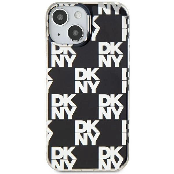 DKNY IML Rækker Mono mønster sag til iPhone 15 Plus / 14 Plus - sort