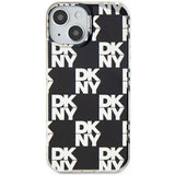 DKNY IML Rækker Mono mønster sag til iPhone 15 Plus / 14 Plus - sort