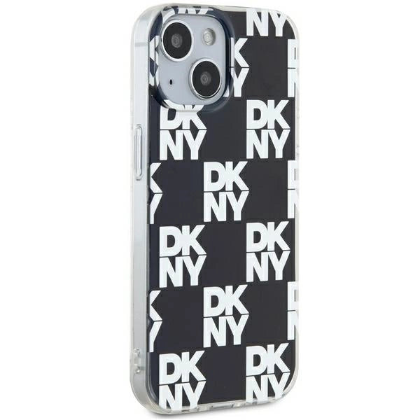 DKNY IML Rækker Mono mønster sag til iPhone 15 Plus / 14 Plus - sort