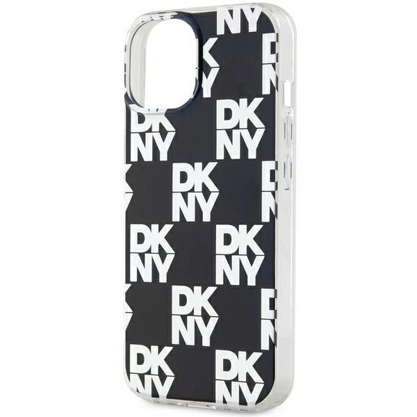 DKNY IML Rækker Mono mønster sag til iPhone 15 Plus / 14 Plus - sort