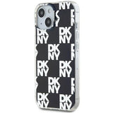 DKNY IML Rækker Mono mønster sag til iPhone 15 / 14 / 13 - sort