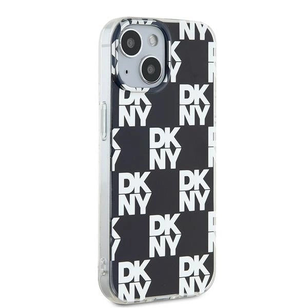 DKNY IML Rækker Mono mønster sag til iPhone 15 / 14 / 13 - sort