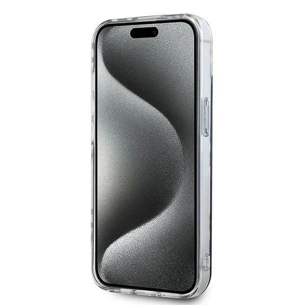 DKNY IML Rækker Mono mønster sag til iPhone 15 / 14 / 13 - sort
