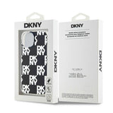 DKNY IML Rækker Mono mønster sag til iPhone 15 / 14 / 13 - sort
