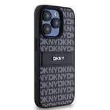 DKNY læder Mono Stripe & Metal Logo-foder for iPhone 15 Pro Max - sort