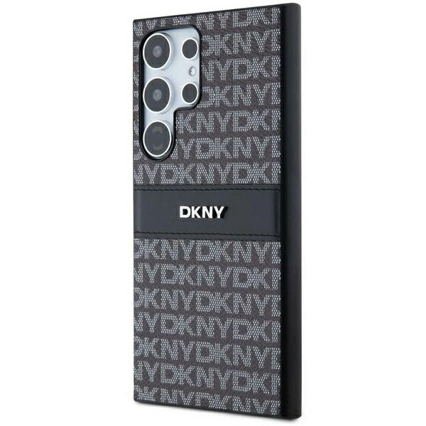 DKNY læder Mono Stripe & Metal Logo case til Samsung Galaxy S24 Ultra - sort