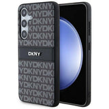 DKNY læder Mono Stripe & Metal Logo case til Samsung Galaxy S24+ - sort