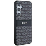 DKNY læder Mono Stripe & Metal Logo case til Samsung Galaxy S24+ - sort
