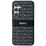 DKNY læder Mono Stripe & Metal Logo case til Samsung Galaxy S24+ - sort