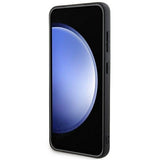 DKNY læder Mono Stripe & Metal Logo case til Samsung Galaxy S24+ - sort