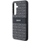 DKNY læder Mono Stripe & Metal Logo case til Samsung Galaxy S24+ - sort