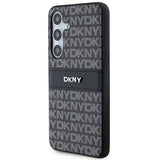 DKNY læder Mono Stripe & Metal Logo case til Samsung Galaxy S24+ - sort