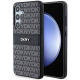 DKNY læder Mono Stripe & Metal Logo case til Samsung Galaxy S24 - sort