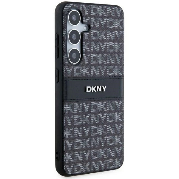 DKNY læder Mono Stripe & Metal Logo case til Samsung Galaxy S24 - sort