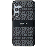 DKNY læder Mono Stripe & Metal Logo case til Samsung Galaxy S24 - sort