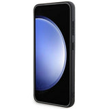 DKNY læder Mono Stripe & Metal Logo case til Samsung Galaxy S24 - sort