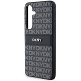 DKNY læder Mono Stripe & Metal Logo case til Samsung Galaxy S24 - sort