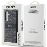 DKNY læder Mono Stripe & Metal Logo case til Samsung Galaxy S24 - sort
