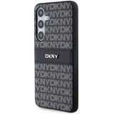 DKNY læder Mono Stripe & Metal Logo case til Samsung Galaxy S24 - sort