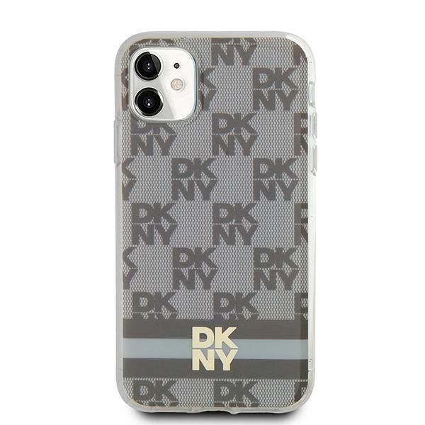 DKNY IML Rækker Mono Pattern & Printed Stripes MagSafe-kasse til iPhone 11 / Xr - beige