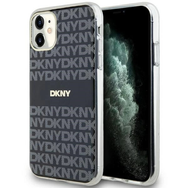 DKNY IML Mono & Stripe MagSafe fodtøj til iPhone 11 / Xr - sort