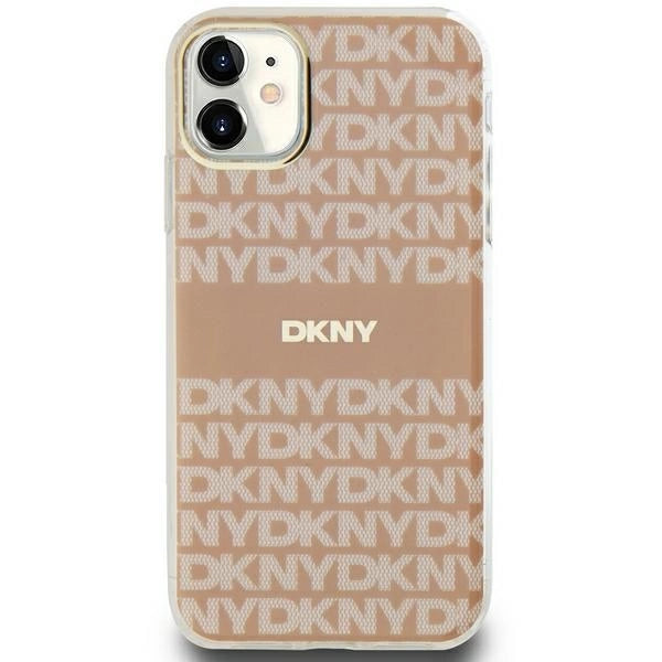 DKNY IML Mono & Stripe MagSafe fodtøj til iPhone 11 / Xr - pink