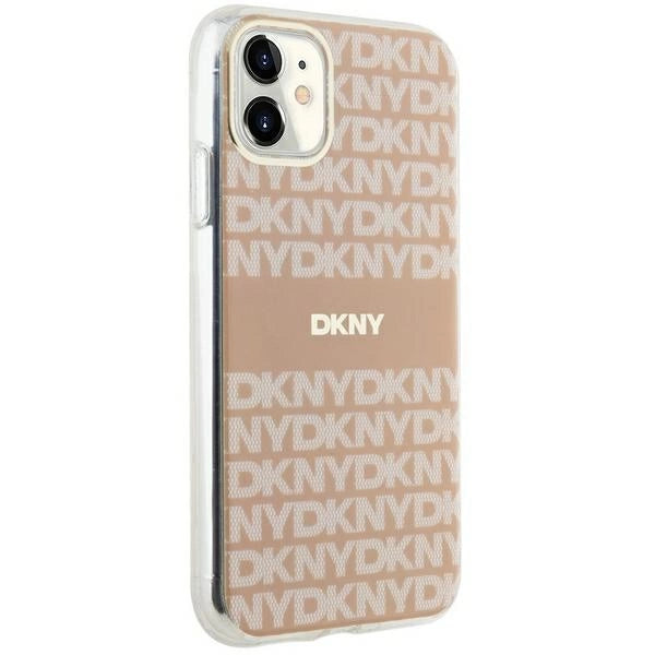 DKNY IML Mono & Stripe MagSafe fodtøj til iPhone 11 / Xr - pink