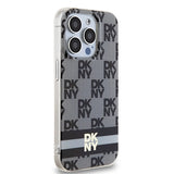 DKNY IML Checkered Mono Pattern & Printed Stripes MagSafe Case til iPhone 13 Pro / 13 - sort
