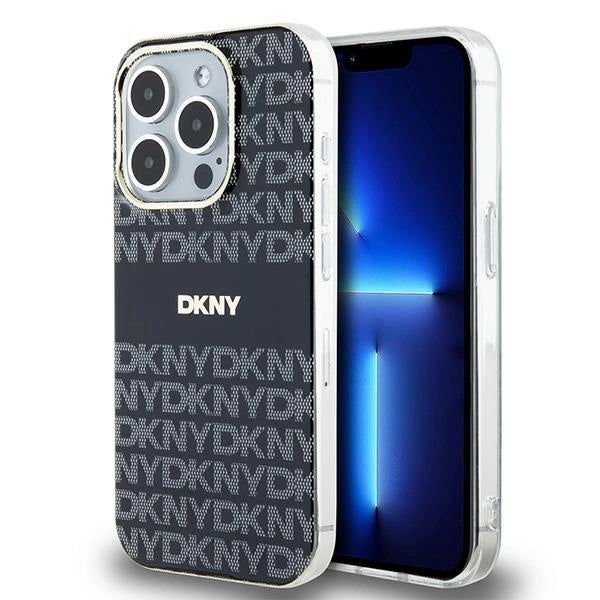 DKNY IML Mono & Stripe MagSafe Case til iPhone 13 Pro / 13 - sort