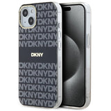 DKNY IML Mono & Stripe MagSafe Case til iPhone 15/14/13 - sort