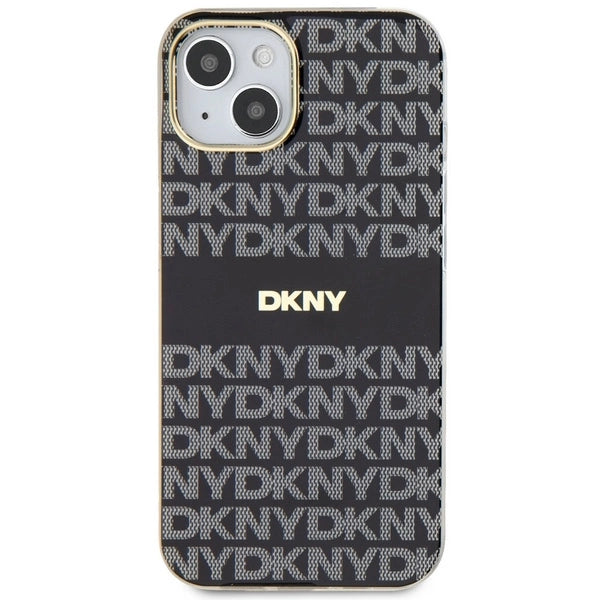 DKNY IML Mono & Stripe MagSafe Case til iPhone 15/14/13 - sort