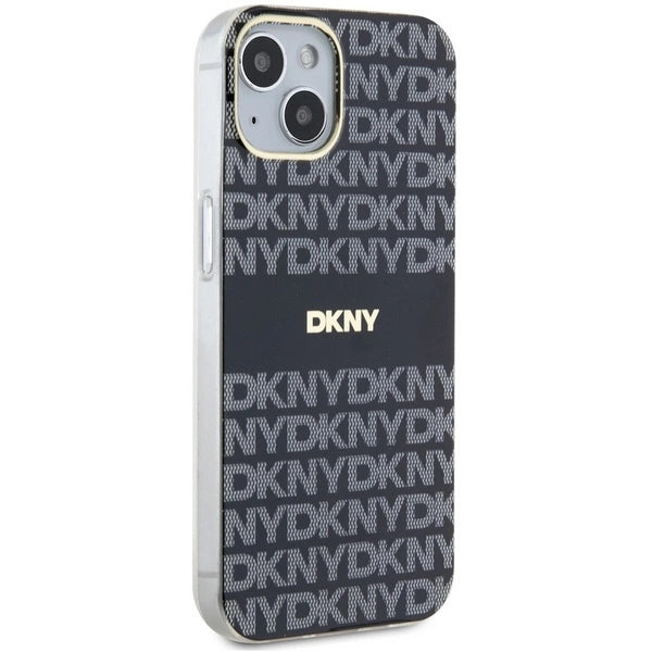 DKNY IML Mono & Stripe MagSafe Case til iPhone 15/14/13 - sort