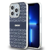 DKNY IML Mono & Stripe MagSafe fodtøj til iPhone 15 Pro - blå