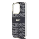 DKNY IML Mono & Stripe MagSafe fodtøj til iPhone 15 Pro - sort