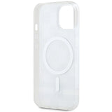 DKNY IML Checkered Mono Pattern & Printed Stripes MagSafe Case til iPhone 15 Plus / 14 Plus - Beige