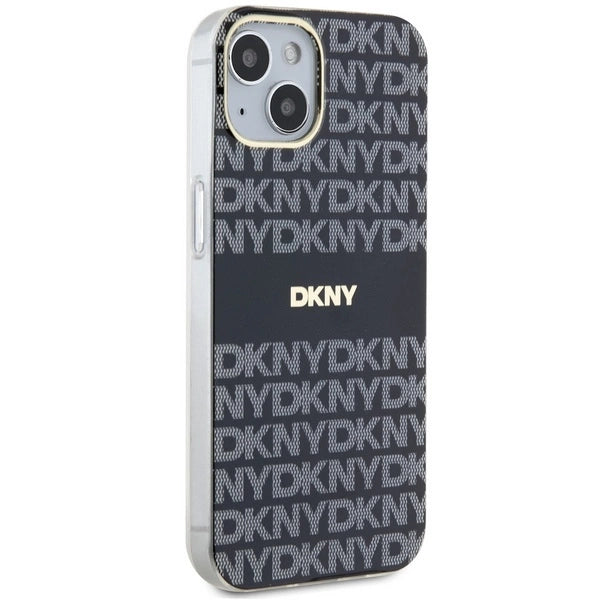 DKNY IML Mono & Stripe MagSafe Case til iPhone 15 Plus / 14 Plus - sort