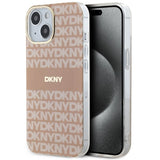 DKNY IML Mono & Stripe MagSafe Case til iPhone 15 Plus / 14 Plus - Pink