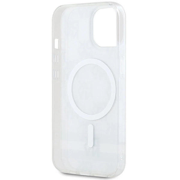 DKNY IML Checkered Mono Pattern & Printed Stripes MagSafe-kasse til iPhone 15 / 14 / 13 - beige
