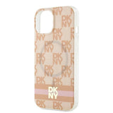 DKNY IML Checkered Mono Pattern & Printed Stripes MagSafe-kasse til iPhone 15 / 14 / 13 - pink