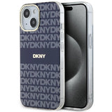 DKNY IML Mono & Stripe MagSafe fodtøj til iPhone 15 / 14 / 13 - blå