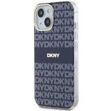 DKNY IML Mono & Stripe MagSafe fodtøj til iPhone 15 / 14 / 13 - blå