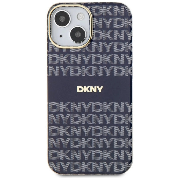DKNY IML Mono & Stripe MagSafe fodtøj til iPhone 15 / 14 / 13 - blå